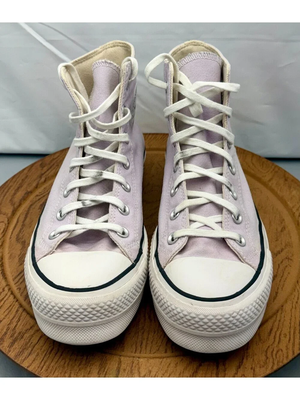 CONVERSE CHUCK TAYLOR ALL STAR HI PLATFORM SNEAKER PALE AMETHYST SIZE 9 AMAZING